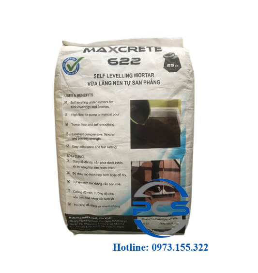 Maxcrete 622 Vữa láng nền tự san phẳng gốc xi măng
