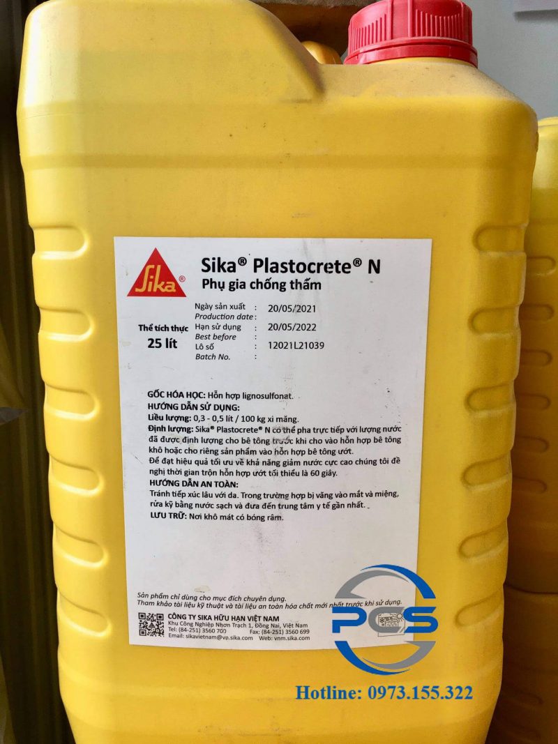 Sika Plastocrete N thùng 25 lít