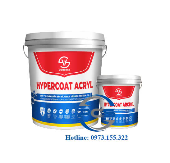 Hypercoat Acrylic Chất phủ chống thấm đàn hồi acrylic gốc nước