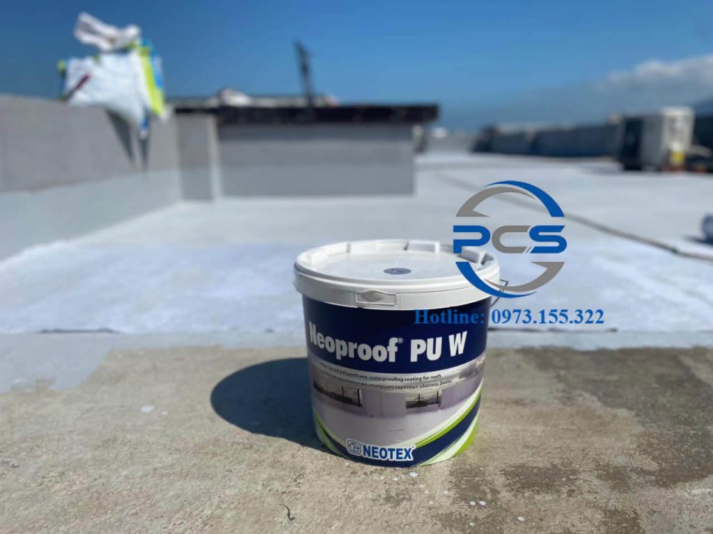 Chống thấm sàn mái Neoproof PU W Chống thấm Polyurethane gốc nước dành cho mái lộ thiên