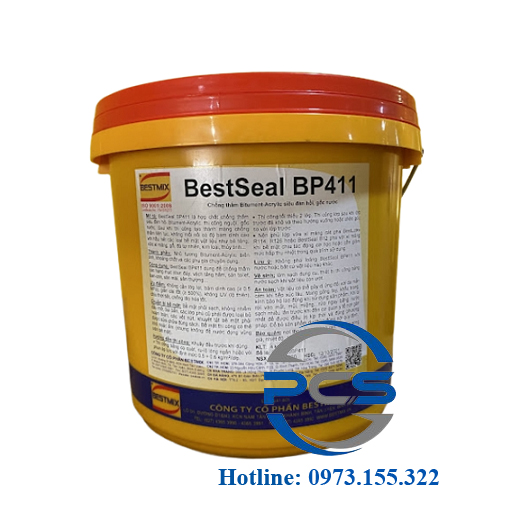 BestSeal BP411 Chống thấm Bitument-Acrylic siêu đàn hồi gốc nước