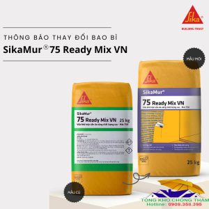 Thông báo thay đổi thiết kế bao bì Sikamur 75 ready Mix VN