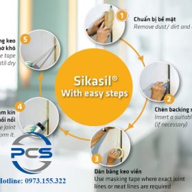 Quy trình thi công keo trám khe Sikasil 109 Plus