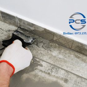 Thi công keo chà ron Sika