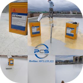 Thi công sàn mái bằng chất quét lót Sikalastic U Primer