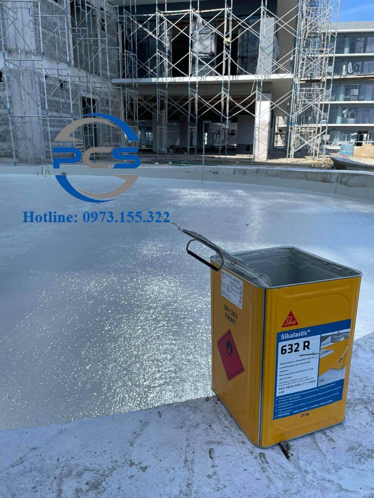 Thi công sàn mái bằng Sika 632R