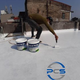 Thi công chống thấm chất phủ Neoproof PU Fiber