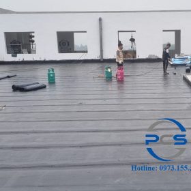 Thi công chống thấm mái bằng màng Bitushape