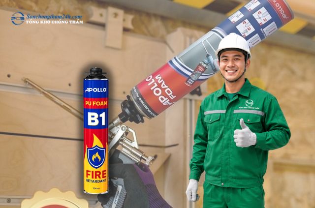 Keo bọt nở chống cháy Apollo PU Foam B1 chính hãng 7 son-chong-tham-24h-cung-cap-keo-foam-apollo-b1