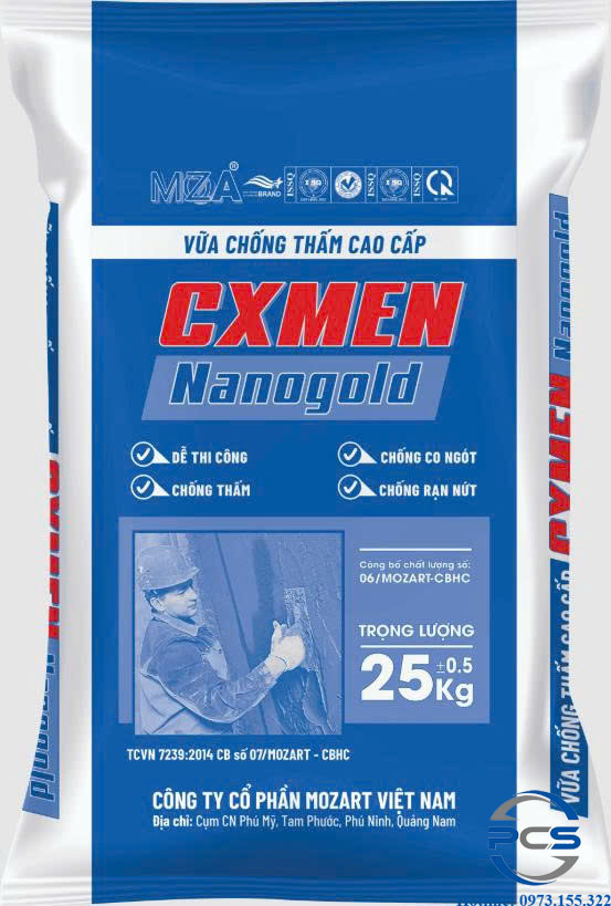 Vữa chống thấm Cxmen Nanogold (1)