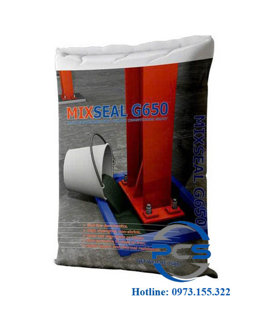 Mixseal G650 Vữa rót tự chảy không co ngót gốc xi măng