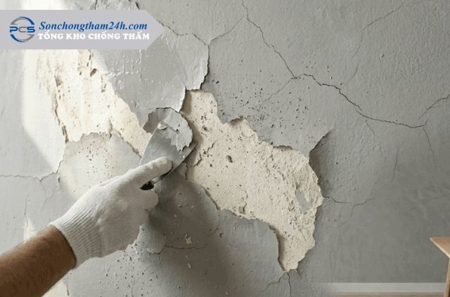 Hướng dẫn chống thấm tường ngoài trời đúng quy trình & Vật liệu chuẩn 6 chong-tham-tuong-bi-bong-troc