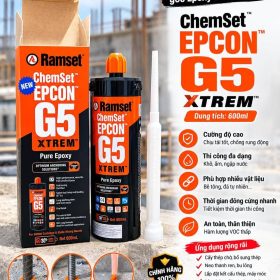 Ramset ChemSet Epcon G5 Xtrem 600ml – Keo cấy thép gốc Epoxy 2 thành phần